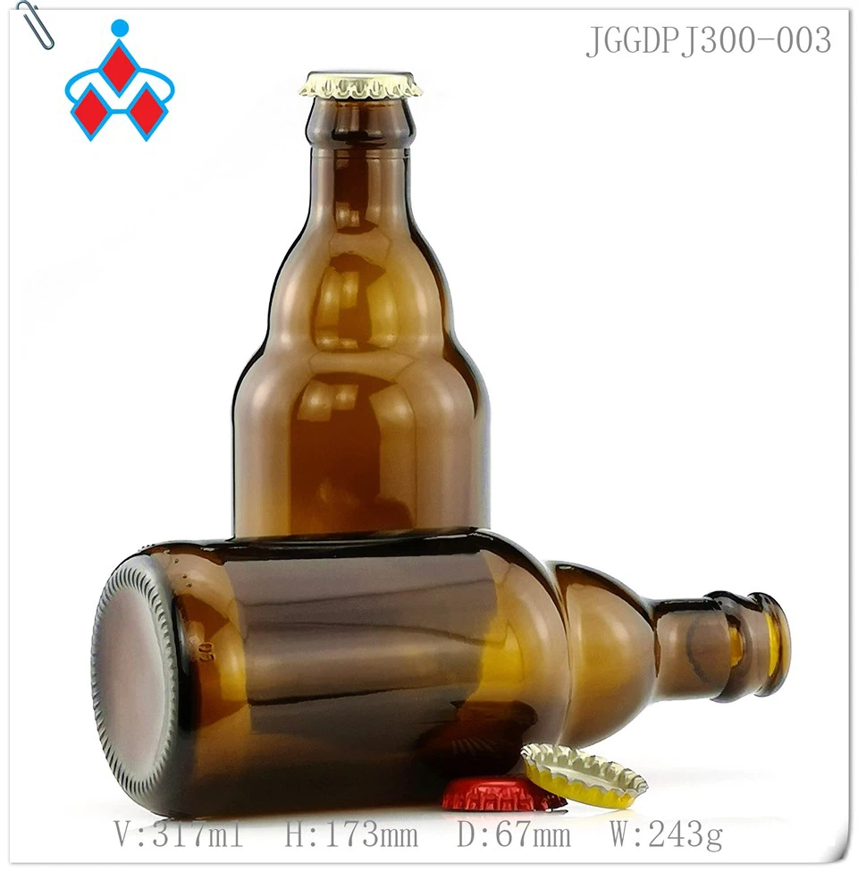 300ml Amber Beer Glass Bottle Short Neck